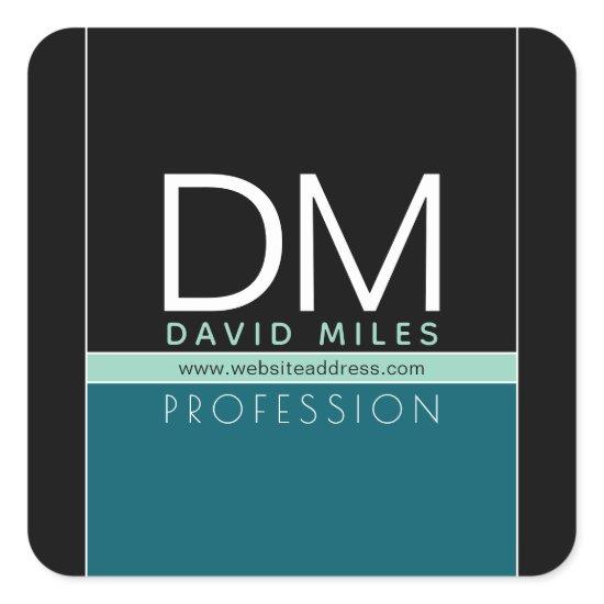 Modern Business Template | All Colors Customizable Square Sticker