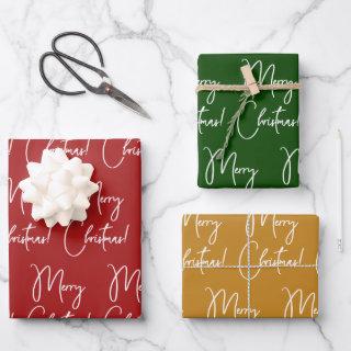 Modern Calligraphy Script Merry Christmas  Sheets