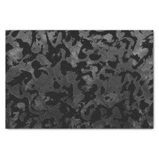 Modern Camo -Black and Dark Grey- camouflage Tissue Paper