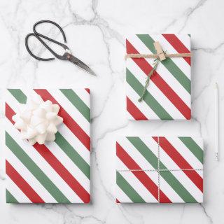 Modern Candy Cane Stripes Christmas Peppermint elf  Sheets