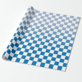 Modern Checkered Blue Gradient and White Pattern