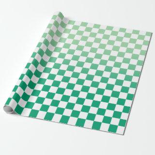 Modern Checkered Green Gradient and White Pattern