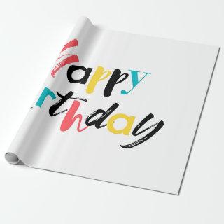 Modern, cheerful design of "Happy Birthday"