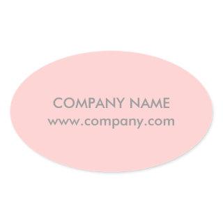 Modern Chic Minimalist Cosmetologist blush pink Oval Sticker