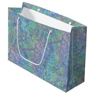 Modern Chic Pastel Colors Marble Mosaic Pattern Large Gift Bag
