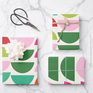 Modern Christmas Colorful Geometric Shapes  Sheets