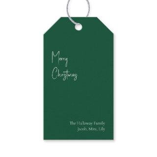 Modern Christmas | Green Family Gift Tags