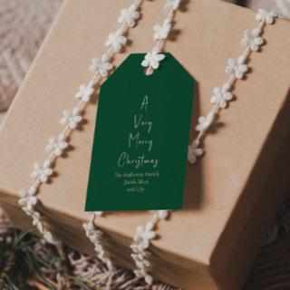 Modern Christmas | Green Family Tree Gift Tags