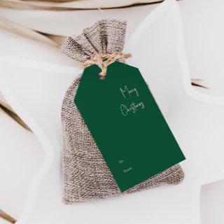 Modern Christmas | Green To From Gift Tags
