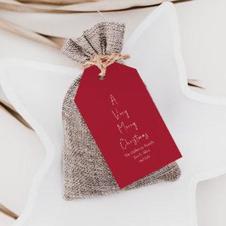 Modern Christmas | Red Family Tree Gift Tags