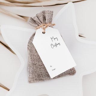 Modern Christmas Script To From Gift Tags