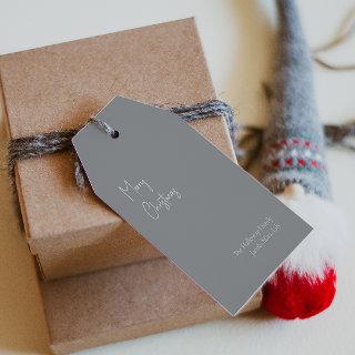 Modern Christmas | Silver Family Gift Tags