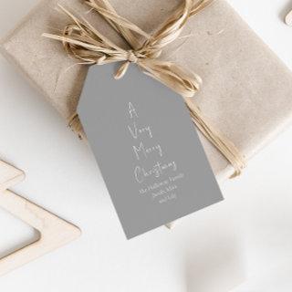 Modern Christmas | Silver Family Tree Gift Tags