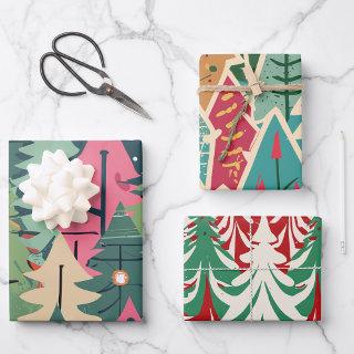Modern Christmas tree  with pattern