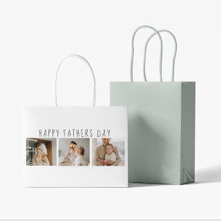 Modern Collage Photo & Happy Fathers Day Best Gift Large Gift Bag