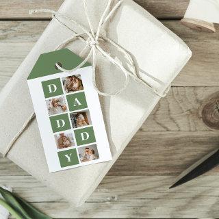 Modern Collage Photo & Happy Fathers Day Gift Gift Tags