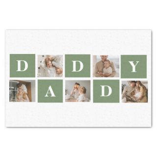 Modern Collage Photo & Happy Fathers Day Gift Tissue Paper
