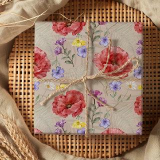 Modern Colorful & Beige Wildflower Pattern   Sheets