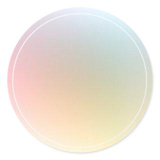 Modern Colorful Blank Template Trendy Elegant Classic Round Sticker