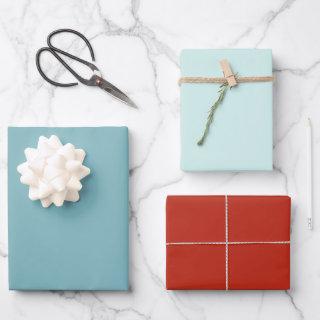 Modern Colorful Blue Mint Green Red Solid Color  Sheets