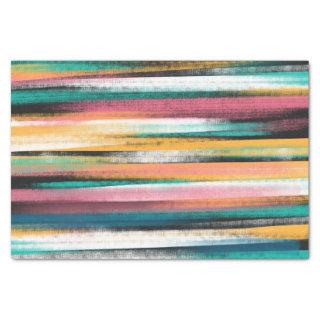Modern Colorful Brush Strokes Stripes Oil Paint Tissue Paper