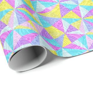 Modern Colorful Geometric Pattern Paisley Overly