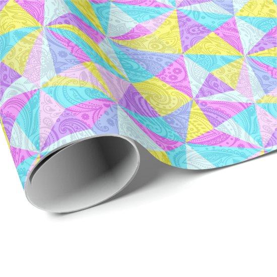 Modern Colorful Geometric Pattern Paisley Overly