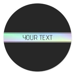 Modern Colorful Gradient & Editable Text Classic Round Sticker