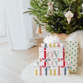 Modern Colorful Joyful Christmas Holiday Gift