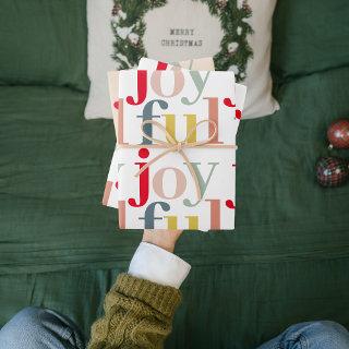 Modern Colorful Joyful Christmas Holiday Gift  Sheets