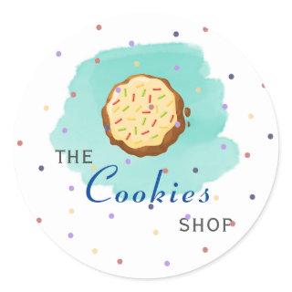 Modern cookies business script Typography Sticker