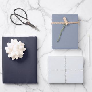 Modern Cool Blue Grey Solid Shades Simple Minimal  Sheets