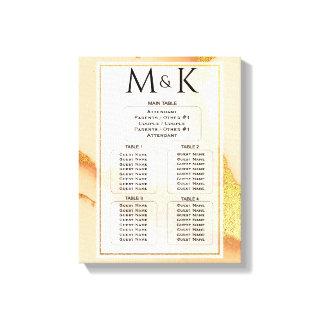 Modern Coral Abstract 💡 Inky Oil Wedding  Canvas Print