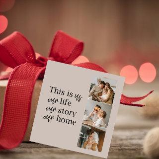 Modern Couple Family Photo & Family Quote Lovely Favor Tags