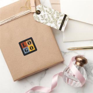 Modern Cute Personalized Gifts Black Simple Square Sticker