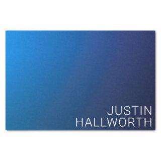 Modern Dark Blue Gradient & Minimal Editable Text Tissue Paper