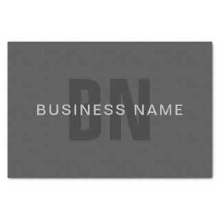 Modern Dark Gray Editable Monogram Design Template Tissue Paper