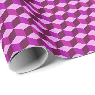 Modern Diamond Grid, Amethyst Purple and Violet