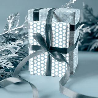 Modern Dusty Blue Geometrical, Polka Dot & Trees  Sheets