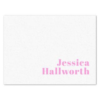 Modern Editable Business Name or First & Last Name Tissue Paper