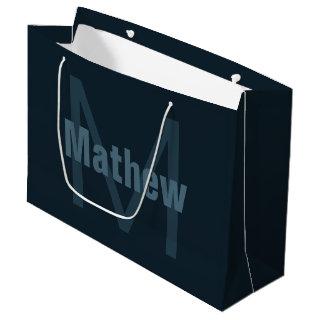 Modern Editable Name Large Gift Bag