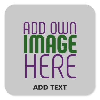 MODERN EDITABLE SIMPLE ASH IMAGE TEXT TEMPLATE SQUARE STICKER