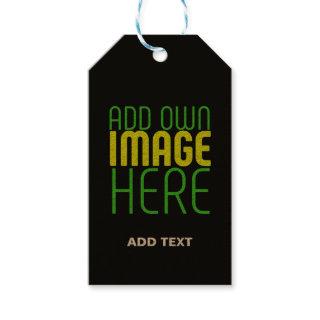 MODERN EDITABLE SIMPLE BLACK IMAGE TEXT TEMPLATE GIFT TAGS