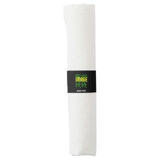 MODERN EDITABLE SIMPLE BLACK IMAGE TEXT TEMPLATE NAPKIN BANDS