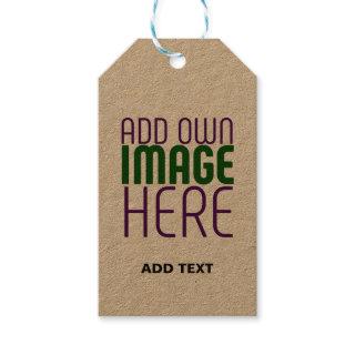 MODERN EDITABLE SIMPLE BROWN IMAGE TEXT TEMPLATE GIFT TAGS
