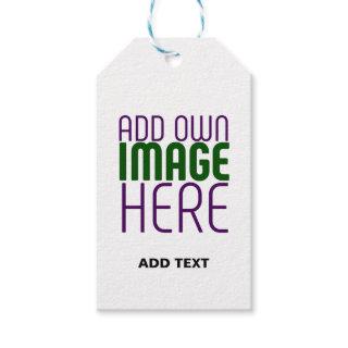 MODERN EDITABLE SIMPLE WHITE IMAGE TEXT TEMPLATE GIFT TAGS