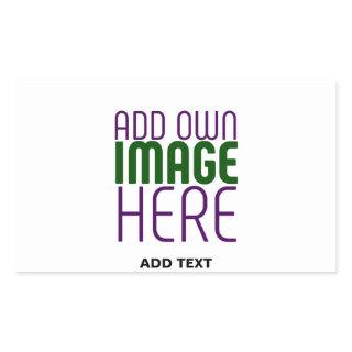 MODERN EDITABLE SIMPLE WHITE IMAGE TEXT TEMPLATE RECTANGULAR STICKER