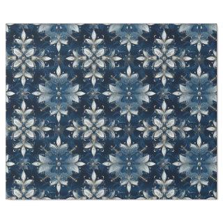 Modern Elegant Blue Jeweled Snowflakes