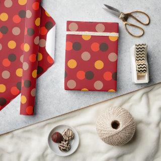 Modern Elegant Burgundy Brown Yellow Polka Dots