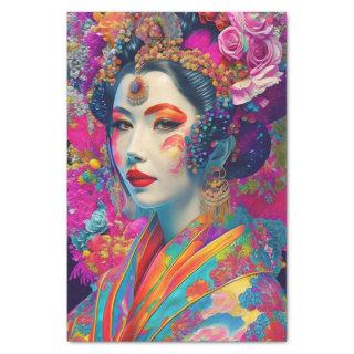 Modern Elegant Geisha Decoupage Tissue Paper